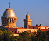 Algiers / Alger - Algeria: Notre Dame d'Afrique basilica - shaped as a Latin cross, with a triple quire, apses placed between buttresses and crowned with half-domes | Basilique Notre-Dame d'Afrique - plan en croix latine, avec chur trilob, aux absides places entre contreforts et couronnes de demi-dmes - quartier de Zghra - photo by M.Torres