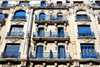 Algiers / Alger - Algeria: colonial architecture - balconies - white and blue - Didouche Mourad street | architecture coloniale - oriels et balcons - bleu et blanc - Rue Didouche Mourad, ex-rue Michelet - Alger la Blanche - photo by M.Torres