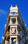 Algiers / Alger - Algeria: colonial building - narrow angle - Pasteur av. | btiment colonial - angle troit - avenue Pasteur - photo by M.Torres