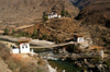 Bhutan - Tamchhog Lhakhang, on the bank of the Paro Chhu - two bridges - photo by A.Ferrari