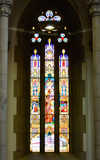 So Paulo, Brazil: stained glass lancet window at the cathedral - Praa da S - Neo-Gothic style, designed in 1912 by the German architect Maximillian Hehl -  So Paulo See Metropolitan Cathedral - photo by M.Torres