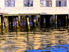 Bandar Seri Begawan, Brunei Darussalam: buidings reflected on the water at Kampong Saba water village - photo by M.Torres