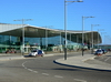 Barcelona, Catalonia, Spain: Barcelona-El Prat Airport Terminal 1 building, land side - Mossos d'Esquadra patrol car - photo by M.Torres