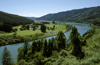 Valdivia, Los Ros, Chile: the beautiful Calle Calle river is a major transportation route for lumber and other goods - photo by C.Lovell