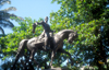 Colombia - Cartagena: Simon Bolivar monument - equestrian statue - photo by D.Forman