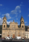 Bogota, Colombia: Plaza Bolivar - Archbishopric Cathedral of Bogot - designed by Domingo de Petrs - Catedral Primada - La Candelaria - photo by M.Torres