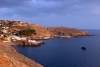 Crete - Sfakia (Hania prefecture): view of Hora Sfakion from coastal road - the capital of the remote and mountainous region of Sfaki (photo by Alex Dnieprowsky)