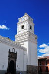 Quito, Ecuador: Plaza de la Merced - Basilica / Iglesia de La Merced - Church and Monastery of Our Lady of Mercy - faade on Calle Chile - Spanish architecture with Moorish influences - photo by M.Torres