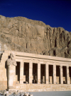 Egypt - Deir al Bahari: Hatshepsut temple - faade - Unesco world heritage site - photo by J.Fekete