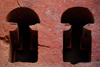 Lalibela, Amhara region, Ethiopia: Bet Medhane Alem rock-hewn church - twin windows - photo by M.Torres