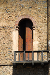 Gondar, Amhara Region, Ethiopia: Royal Enclosure - Fasiladas' Palace - wooden balcony - photo by M.Torres