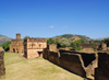 Gondar, Amhara Region, Ethiopia: Royal Enclosure - Yohannes Library and the Fassil Ghebi complex - photo by M.Torres