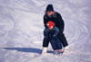 Finland - Levi -  Kittil municipality: a toddler receives ski lessons - the biggest ski resort in Finnish Lapland (photo by F.Rigaud)