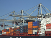 Le Havre, Seine-Maritime, Haute-Normandie, France: Loading Containers, Port cranes - photo by A.Bartel