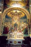 France - Lourdes (Pyrnes): altar in the Sanctuary (photo by Miguel Torres)