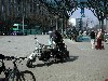 Germany / Deutschland -Hamburg / Hamburgo: biker at the U-Bahn (photo by E.Soroko)