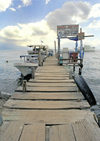 Guatemala - Panajachel - Lago de Atitln - Solol department: pier for Naviera Santiago boat company - Lake Atitln (photo by A.Walkinshaw)