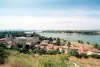 Hungary / Ungarn / Magyarorszg - Esztergom (Komarom Esztergom province - Danube Bend): the town, the Danube and Sturovo in Slovakia - Maria Valeria bridge (photo by Miguel Torres)