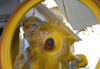 Pushkar, Rajasthan, India: spinning wheel - symbol of India - photo by M.Wright