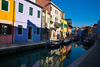 Burano, Colourful Painted Houses, Reflections, Venice - photo by A.Beaton