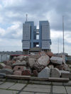 Kaliningrad / Koenigsberg, Russia: 'House of the Soviets', built on the former site of Koenigsberg Castle - remains unfinished since 1991 / 'Haus der Sowjets', auf dem ehemaligen Gelnde der Koenigsberger Schloss erbaut - bleibt unvollendet seit 1991 - photo by P.Alanko