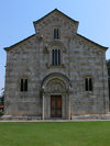 Serbia - Kosovo - Visoki Decani - Pec district: Visoki Decani Serbian Orthodox Monastery - established by King Stefan Decanski - cathedral faade - UNESCO World Heritage - photo by J.Kaman