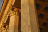 Bishkek, Kyrgyzstan: Opera and Ballet Theater - modern columns with Corinthian order capitals, decorated with acanthus leaves - Y.Abdrakhmanov street - photo by M.Torres