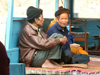 Laos - Pakbeng: ferry passengers going to Luang Prabang - photo by P.Artus