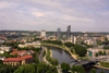 Lithuania - Vilnius / VNO : the Vilnia before the river Neris from Gediminas hill - nuo Gedimino kalno - Mindaugas Bridge - photo by A.Dnieprowsky