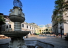 Macau, China: fountain at Cathedral Square / Largo da S, near Pao Episcopal - Historic Centre of Macao, UNESCO World Heritage Site - photo by M.Torres