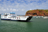 Mamoudzou, Grande-Terre / Mahore, Mayotte: the ferry arrived - 'barge' Salama Djema IV - Pointe Mahabou in the background - photo by M.Torres