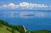 Khvsgl lake / Nuur, Khvsgl province, Mongolia: blue waters of the lake seen from the surrounding hills - photo by A.Ferrari