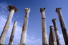 Morocco / Maroc -Volubilis: the Capitol - Roman temple dedicated to Jupiter, Juno and Minerva - built in 219 AD, partly demolished by Sultan Moulay Ismail - Unesco world heritage site - photo by M.Zaraska