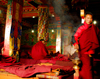 Khumbu region, Solukhumbu district, Sagarmatha zone, Nepal: monk with censer - Buddhist ceremony in the Tengboche monastory - photo by E.Petitalot