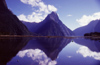 New Zealand - South island: Milford sound - Mitre Peak in Bay - photo by Air West Coast