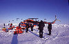 Arctic Ocean: MI-8 helicopter unloads equipment - Polar Expedition (photo by Eric Philips)