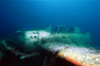 Koror, Palau: Jake Seaplane -  Aichi E13A-1 Japanese Navy Seaplane - WWII plane wreck near Meyuns Seaplane Ramp - underwater image - photo by B.Cain