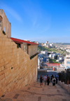 Bethlehem, West Bank, Palestine: stairs going down to Manger Street - old town - photo by M.Torres