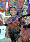 Panama - comarca Kuna Yala - San Blas Islands: Kuna girl - photo by A.Walkinshaw