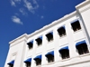 Panama City: National Institute for Culture - INAC - windows with awnings - Instituto Nacional de Cultura de Panama, formerly the Supreme Court building - Plaza de Fancia - ex-Corte Suprema de Justicia - photo by M.Torres