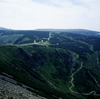 Karkonosze range / Giant Mountains, Silesia, Poland: hiking and trecking path on top of the Mount Snezka (Schneekoppe) with view to Schlesierbaude (restaurant and hostel), 'path of friendship ' marking the Polish-Czech border - Sudetes mountain system - photo by A.Harries