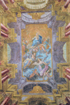 Cape Espichel, Portugal: Trompe l'oeil painting - ceiling of Our Lady of the Cape church - Cabo Espichel - Igreja de Nossa Senhora do Cabo - Santurio de Nossa Senhora da Pedra Mua - pintura Trompe l'oeil no tecto - photo by M.Durruti