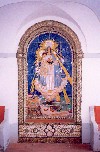 Portugal - Costa da Caparica (Concelho de Almada): Capuchos convent - niche for Our Lady of the Good Voyage - protector of travellers - Convento dos Capuchos - nicho dedicado a Nossa Senhora da Boa Viagem - protectora dos viajantes - photo by M.Durruti