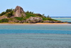 Hermitage Island, Rodrigues island, Mauritius: a rocky outcrop in a coral reef lagoon, famous for pirate legends - photo by M.Torres