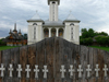 Ieud, Maramures county, Transylvania, Romania: gate with crosses at the local church - photo by J.Kaman