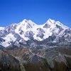 Russia - Altay / Altai republic - Mount Belukha - Katun Range - twin peaks, one with 4,506 m is highest peak of the Altai Mountains - UNESCO World Heritage Site - photo by V.Sidoropolev