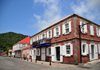 Gustavia, St. Barts / Saint-Barthlemy: the Brick House - built in 1841, Swedish period - Rue Samuel Fahlberg, corner Rue Victor Hugo - photo by M.Torres