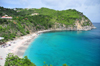 Gustavia, St. Barts / Saint-Barthlemy: Shell beach - view from Fort Karl - Anse de Grands Galets - photo by M.Torres