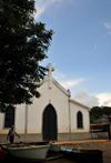 Ribeira Afonso, Cantagalo district, So Tom and Prcipe / STP: boats and church / barcos e igreja - photo by M.Torres