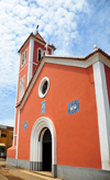 So Tom, gua Grande, So Tom and Prncipe / STP: Church of Our Lady of the Conception - faade of the 'Red Church' / fachada da 'Igreja Vermelha' - Igreja de Nossa Senhora da Conceio - Avenida Conceio - photo by M.Torres